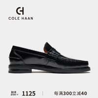 COLE HAAN 歌涵 colehaan/歌涵 男士乐福鞋 秋季一脚蹬商务皮鞋单鞋C38552 黑色-C38552 40.5