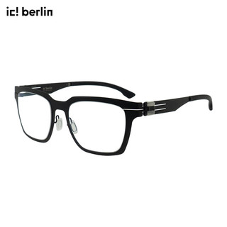 ic! 眼镜框berlin德国男款远近视眼镜架Mr.Yang Black 52mm
