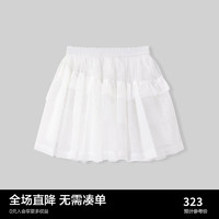 Mini Peace MiniPeace太平鸟童装春新女童短裙F2GEE1177 白色 110cm