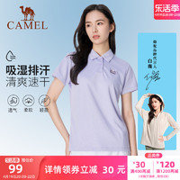 CAMEL 骆驼 户外速干衣女短袖polo衫简约透气吸湿快干运动T恤男