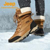Jeep 吉普 |吉普雪地靴男冬季加绒加厚棉靴户外防水高帮靴羊羔绒靴子女