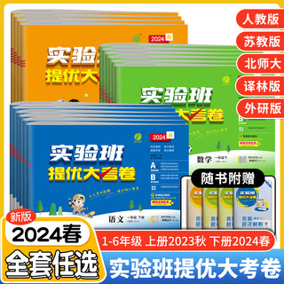 2024新版实验班提优大考卷小学一二三四五六年级上下册语文数学英语人教版苏教北师大单元期末同步练习册训练学霸提优大试卷测试卷