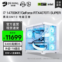 MLOONG 名龙堂 i7 14700KF/4070ti Super/4080S显卡台式游戏电竞直播主机组装电脑组装机整机全套设计渲染 高配版i7 14700KF/4070TiSuper 单主机