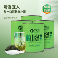 梦龙韵 茶叶绿茶2024年新茶浓香解腻茶口感清甜量贩口粮茶大份量散茶罐装 高山绿茶125g*4罐+礼袋