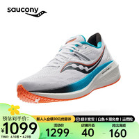 Saucony索康尼胜利20跑鞋女减震慢跑训练夏季跑步鞋运动鞋子TRIUMPH20 白兰桔185 35.5