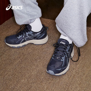 亚瑟士ASICS女鞋越野跑鞋抓地跑步鞋舒适运动鞋 GEL-VENTURE 6【HB】 黑色/灰色 39