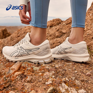 亚瑟士ASICS跑步鞋女鞋稳定舒适支撑运动鞋耐磨透气跑鞋 GT-1000 10 奶白色/白色 35.5