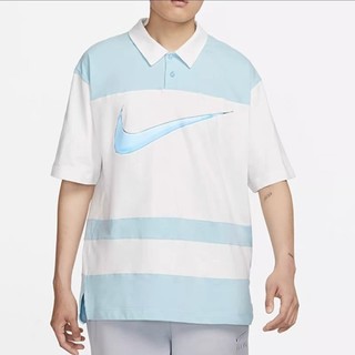 百亿补贴：NIKE 耐克 男子夏翻领大勾运动休闲宽松透气POLO短袖T恤FN3694-124