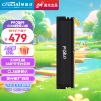 Crucial 英睿达 美光 16GB DDR5 6000频率 台式机内存条 Pro系列 超频马甲条 美光原厂颗粒  助力AI