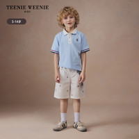 Teenie Weenie Kids小熊童装24夏季男童纯色凉感柔软POLO衫 浅蓝色 150cm