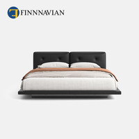 芬·纳维亚 FINNNAVIAN「春季」现代极简悬浮主卧双人床轻奢全皮床 （Dylan迪伦） 【S-Ⅰ级真皮】颜色可 1.5m床