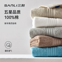 百亿补贴：SANLI 三利 两条装三利A类毛巾纯棉加厚五星级酒店成人洗脸巾柔软吸水