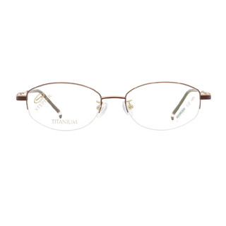 思柏（STEPPER）眼镜框女款半框板钛材质经典远近视眼镜架SA-74003-F031 52mm F031玫瑰金/酒红