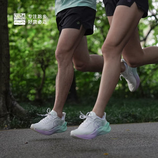 必迈（bmai）驚碳MIX PLUS马拉松竞速全掌碳板支撑跑鞋男女款软底减震跑步鞋 春意 39 女
