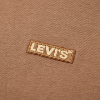Levi's李维斯24春季男士T恤LOGO刺绣休闲短袖 棕色 A9226-0002 L