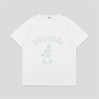 GOOD BAI GB白鸽logo做旧印花短袖T恤 白色 M