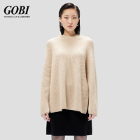 GOBI戈壁2024年春季女式羊绒简约百搭时尚套头毛衣 米白色 XL