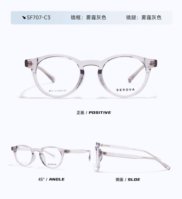 施洛华sf707 c36透灰  1.60万新防蓝光镜片【报价