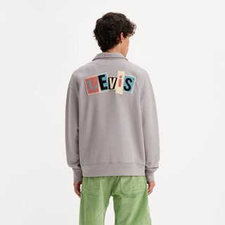 Levi's李维斯滑板系列24春季男士翻领薄绒卫衣 杏色 A1012-0006 XS