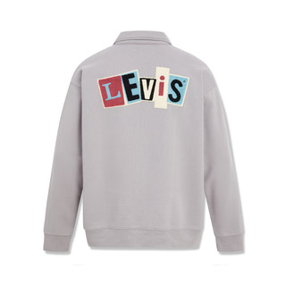 Levi's李维斯滑板系列24春季男士翻领薄绒卫衣 杏色 A1012-0006 XS