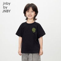 jnby by JNBY江南布衣童装纯棉中袖T恤宽松24春男女童1O2112440 001/本黑 140cm
