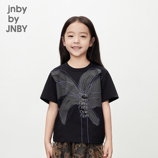 jnby by JNBY江南布衣童装圆领短袖T恤宽松24春男女童1O3110600 001/本黑 160cm