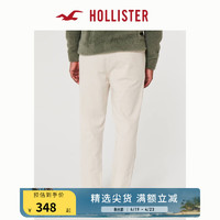 HOLLISTER2024春季修身直筒亚麻混纺松紧腰裤装 男 357361-1 奶油色 S (175/76A)