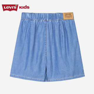 Levi's李维斯童装24夏儿童牛仔裙裤女童休闲百搭裙子 河床蓝 140/55