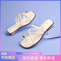 BeLLE 百丽 简约夹趾一字拖女夏季新商场同款日常凉拖