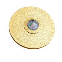 铜缘 黄铜罗 盘 指尖陀螺 双面 摆件 可旋转 大号 指南针款 直径8cm　