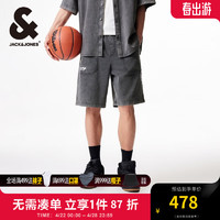 杰克·琼斯（JACK&JONES）夏季NBA联名篮网队直筒字母刺绣百搭运动短裤五分裤224243009 黑砂色E44 黑砂色E44 175/80A/MR