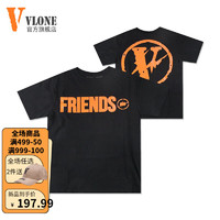 VLONE 短袖t恤男 联名大V潮牌2024夏季新款宽松纯棉打底衫男装 藤原浩 L