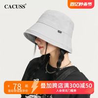 CACUSS 帽子女春夏季纯棉渔夫帽大头围遮阳帽显脸小防紫外线防晒帽