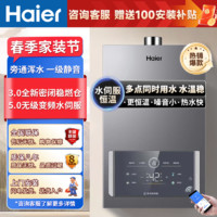 百亿补贴：Haier 海尔 家用燃气热水器下置直流变频风机5代水伺服恒温密闭稳燃仓FPD