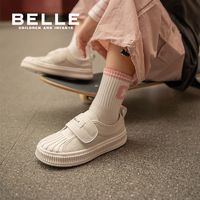 BeLLE 百丽 儿童帆布鞋春秋季软底舒适百搭饼干鞋板鞋