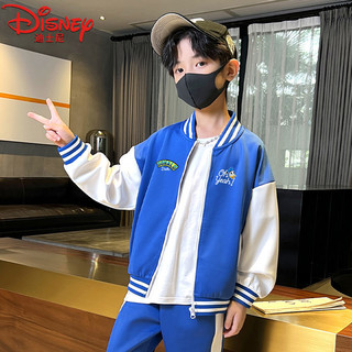 百亿补贴：Disney 迪士尼 男童外套春秋2022新款洋气儿童秋装男上衣炸街帅气棒球服潮