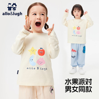 百亿补贴：allo&lugh 阿路和如 allolugh童装2024春季新款男女童同款T恤中小女童休闲全棉长袖