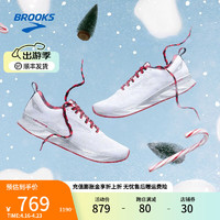 布鲁克斯（BROOKS）运动鞋女鞋圣诞节配色柔软透气跑步鞋舒适运动鞋Levitate 6漂浮 女/ 白色/红色/银色 39