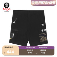 Aape 旗舰店男装春夏潮流猿颜徽章工装迷彩拼接潮流短裤6844XXI