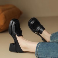 ST&SAT; 星期六 女鞋子2024新款深口通勤鞋方头高跟简约女单鞋休闲