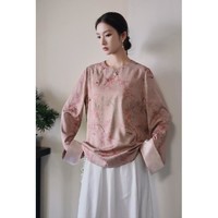 JK&JS; 新中式上衣夏女装设计感气质衬衫中国风外套女
