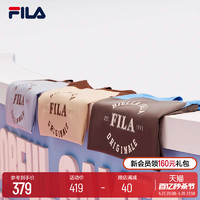 FILA 斐乐 官方情侣款针织短袖衫2024夏新款时尚休闲纯棉插肩袖T恤