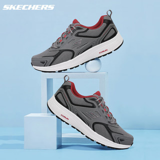 SKECHERS 斯凯奇 男鞋休闲鞋春季耐磨轻便减震运动鞋户外舒适跑步鞋 -BKW 42.5