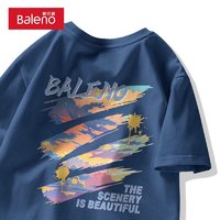 Baleno 班尼路 短袖男夏季美式潮牌休闲百搭上衣t恤学生运动宽松半袖汗衫