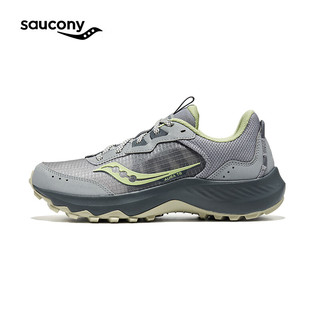 Saucony索康尼AURA TR女鞋户外越野跑鞋低帮徒步鞋防滑耐磨登山运动鞋子 灰绿110 37