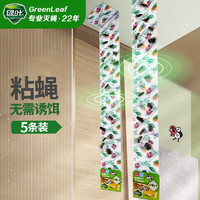 GREEN LEAF 绿叶 粘蝇纸 粘苍蝇彩带70cm悬挂式粘蝇条5条装
