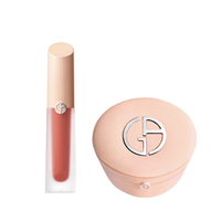 ARMANI beauty 阿玛尼彩妆 彩妆组合 (红管缎光唇釉#14 4ml+轻垫菁华粉底液#2 裸粉限定版 15g)