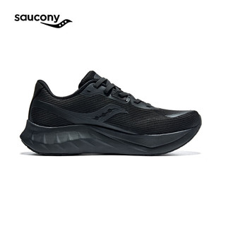 saucony 索康尼 浪潮2跑鞋男夏季透气跑步鞋缓震助推进阶训练运动鞋子TIDE2 黑6 44