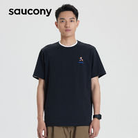 百亿补贴：saucony 索康尼 夏季新款男子休闲短袖出街百搭潮流街头纯棉运动T恤