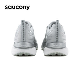 Saucony索康尼TIDE浪潮透气跑鞋男鞋入门进阶夏季减震训练运动鞋子男女 灰6【男款】 42